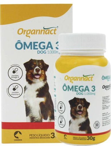 Suplemento Vitamínico Organnact Ômega 3 Dog 30 Cápsulas 30g