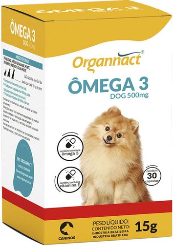Suplemento Vitamínico Organnact Ômega 3 Dog 30 Cápsulas 15g