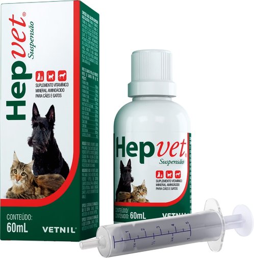 Suplemento Vitamínico Vetnil Hepvet Suspensão para Cães e Gatos 60ml
