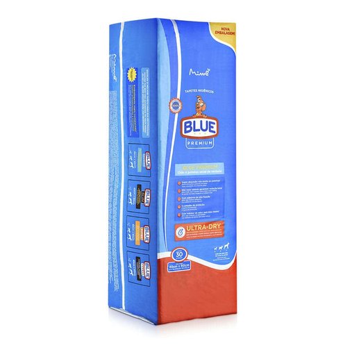 TAPETE HIGIENICO BLUE PREMIUM 82X60CM C/30UN