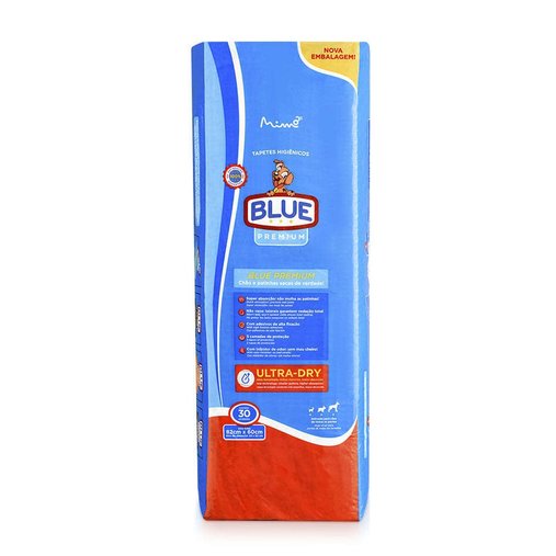 TAPETE HIGIENICO BLUE PREMIUM 82X60CM C/30UN