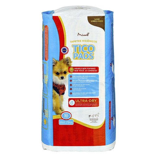 TAPETE HIGIENICO TICO PADS SLIM 60X55CM C/30UN