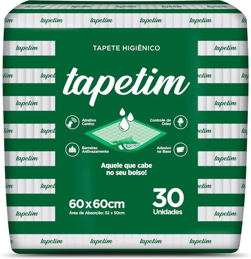 TAPETE HIGIENICO TAPETIM 30UN 60X60CM