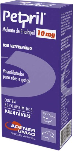 Vasodilatador Agener União Petpril para Cães e Gatos 30 Comprimidos 10mg