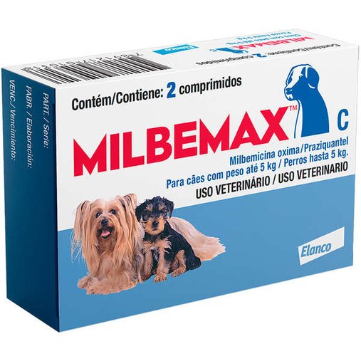 Vermífugo Milbemax para Cães até 5Kg