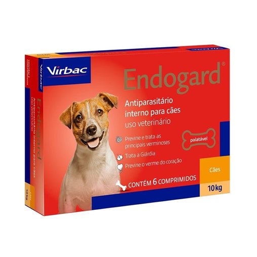 Vermífugo Virbac Endogard para Cães até 10Kg Caixa