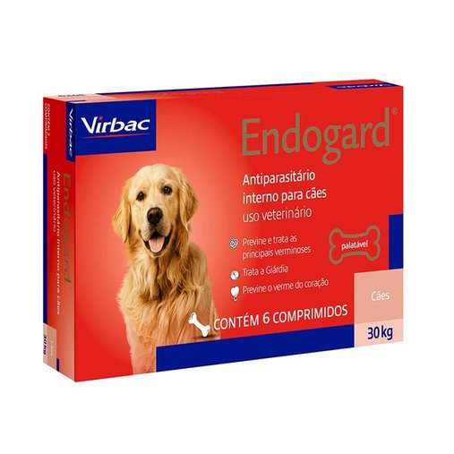 Vermífugo Virbac Endogard para Cães até 30Kg Caixa