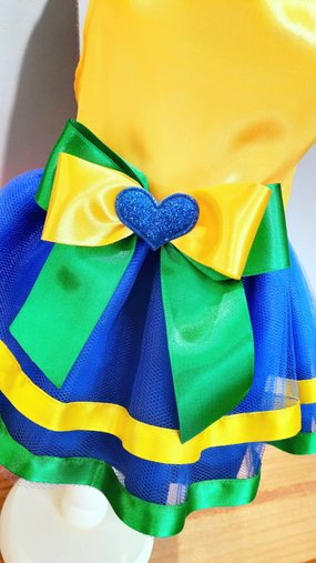 Vestido Pet Torcedora Brasil Dear Dog N5