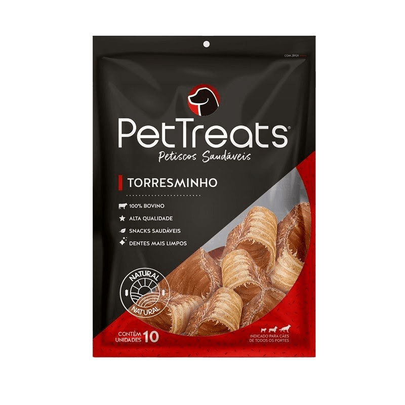 Petisco Natural PetTreats Torresminho para Cães 10un - Petnautas