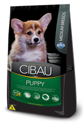 Ração Cibau Puppy para Cães Filhotes Raças Médias 15Kg