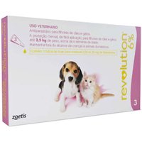 Antipulga Revolution Cães e Gatos 2,5kg 6% 0,25ml 15mg 3un