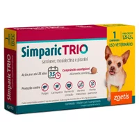 Antipulgas, Carrapaticida e Vermífugo Simparic Trio para Cães de 1,25 a 2,5kg 1un