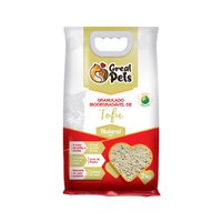 AREIA HIGIENICA BIO TOFU NATURAL 2KG GREAT PETS