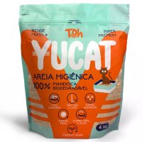 Areia Higiênica Biodegradável Yucat Mandioca 4Kg