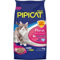 Areia Higiênica Pipicat Floral para Gatos 4Kg