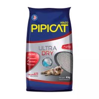 Areia Higiênica Pipicat Ultra Dry para Gatos 4Kg