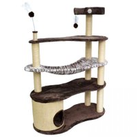 Brinquedo São Pet Arranhador Pelúcia 4 Andares Plaza para Gatos