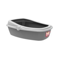 Sanitário Higiênico Plast Pet WC King Cinza e Taupe G para Gatos