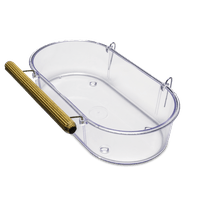 BANHEIRA CRISTAL C/ POLEIRO E GANCHO M 19C