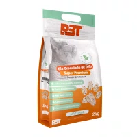 Areia Higiênica P3T Biodegradável Tofu Natural para Gatos 2Kg