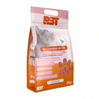 Areia Higiênica P3T Biodegradável Tofu Pêssego para Gatos 2Kg