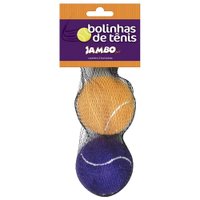 BRINQUEDO BOLA TENIS LARANJA ROXA C/2 JAMBO PET