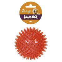 BRINQUEDO BOLA TPR G VERMELHO ESPINHO C SOM JAMBO PET