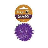 BRINQUEDO BOLA TPR P LILAS ESPINHO C SOM JAMBO PET
