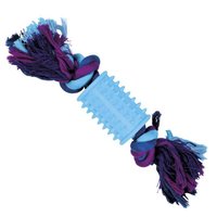 Brinquedo Jambo Pet Mordedor Corda Borracha Dental Azul P para Cães
