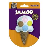 Brinquedo Jambo Pet Sorvete Branco com Catnip para Gatos