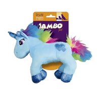 Brinquedo Jambo Pet Mordedor Pelúcia Unicórnio Azul para Cães