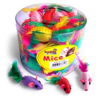 BRINQUEDO RATINHO C/ PENACHO COLORIDO UN