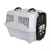 CAIXA TRANSPORTE CARGO KENNEL CINZA N4 C70XL53,5XA49 PLAST