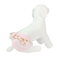 CALCINHA BABADO BORBOLETA FLORAL ROSA GG BONITO PRA CACHORRO