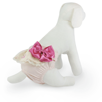 CALCINHA BABADO FLOWERS ROSA GG BONITO PRA CACHORRO