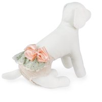 CALCINHA BABADO FLOWERS VERDE M BONITO PRA CACHORRO