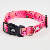 Coleira Regulável para Cães G Foguete Rosa Petnautas