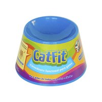 COMEDOURO CAT FIT AZUL