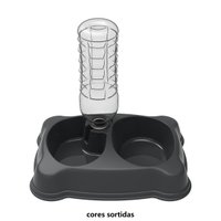 COMEDOURO DUPLO MIX 600ML PLAST PET