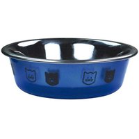 Comedouro Jambo Pet Inox Crystal Cat Azul para Gatos 250ml