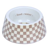 COMEDOURO XADREZ CHIQUE BEGE M JAMBO PET