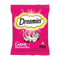 Petiscos Dreamies Biscoito para Gatos Adultos sabor Carne 40g