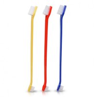 Escova Dental Dupla Atacapet Cabo Longo para Cães e Gatos