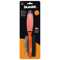 Escova Dupla Jambo Pet Top Line Silicone G para Cães
