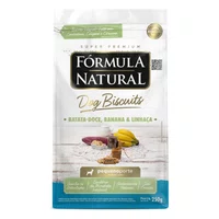 Biscoito Fórmula Natural para Cães Raças Pequenas Sabor Batata-Doce, Banana e Linhaça 250g