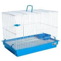 GAIOLA COELHO TETO RETO AZUL