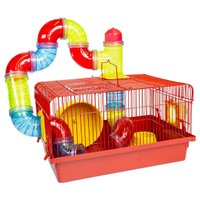 GAIOLA HAMSTER TUBO LUXO CORES MISTAS