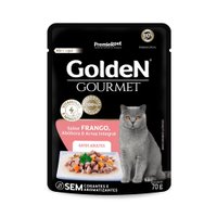Sachê Golden Gourmet para Gatos Adultos Sabor Frango 70g