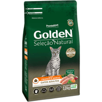 Ração Golden Seleção Natural para Gatos Adultos Sabor Frango e Arroz 1Kg