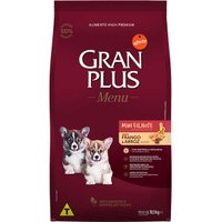 Ração Gran Plus Menu para Cães Filhotes Raças Pequenas Sabor Frango e Arroz 10,1Kg